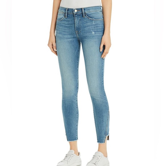 $215 Like new! Frame Denim Le High Skinny Gusset Step Hem- 28